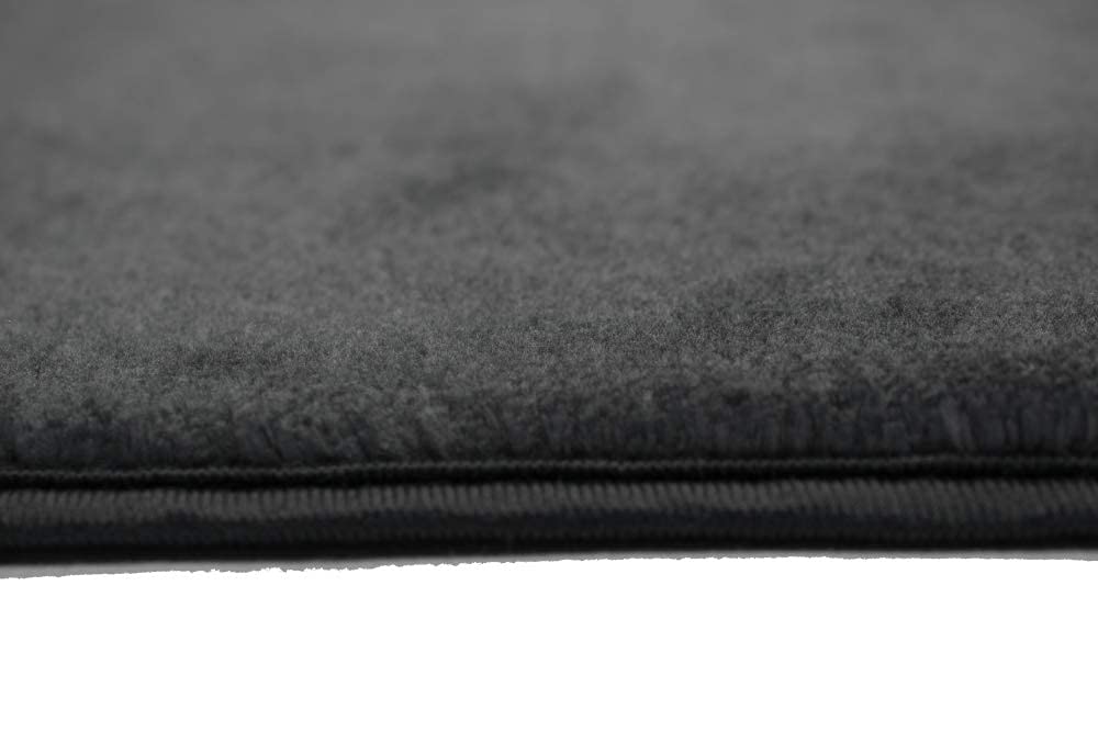 Teppich-Traum Tappeto Bagno Tappeto Toilette Set 2 Pezzi Lavabili Antiscivolo in antracite, 50x60cm + 60x100 cm