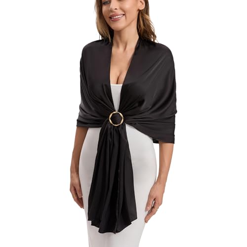 Gzcvba Satin Shawl Wraps for Women with Free Buckle...