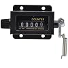 Bale Counter,5 Digit Mechanical Counter,Rotary Knob Resettable Counter Black with Spring for Machine for Industry for Printing
