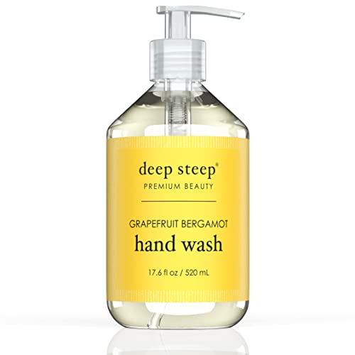 Deep Steep Argan Oil Liquid Hand Wash, Grapefruit Bergamot, 17.6 Fluid Ounce