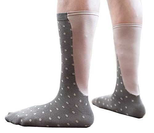 Image of Mens /Unisex Large /Athletic calf cotton blend Navy /Brown Crew Socks