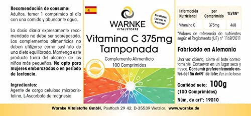 Vitamine C tamponnée pour estomac sensible comprimés non acides Warnke