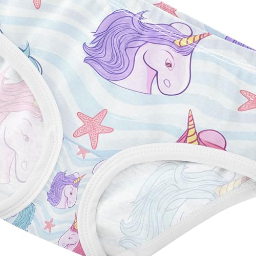 Colorful Unicorns Flowing Manes Toddler Girls's Underwear 2T 202c12574