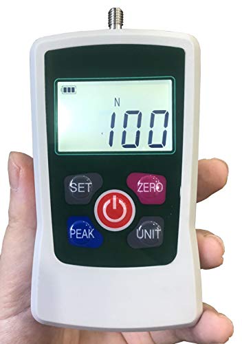 HFBTE Digital Force Gauge Dynamometer Portable Push Pull with Maximum Load Value 100N 10kg 22Lb 360Oz