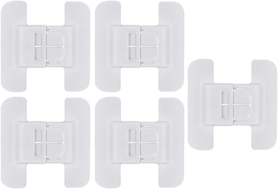 5pcs Refrigerator And Cabinet Lock Buckles With ABS Material And Backing Designed To Prevent Unwanted Opening In Homes