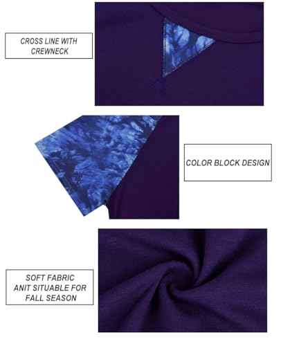 Image of CARCOS Plus Size Tops for Women Short Sleeve Shirt Summer Star /Leopard /Tie Dye /Flower Crewneck Pullover Tunic XL-5XL