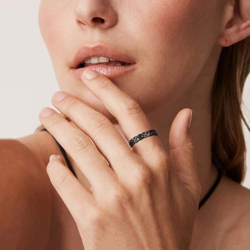 ChicSilver 925 Sterling Silver Celtic Knot Eternity Wedding Band for Women, 4 mm Wide, Size 4-12 (with Gift Box)2