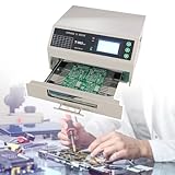 estechnical reflow oven controller 【SALDATURA AUTOMATICA】 Il forno di riflusso salda automaticamente tramite un microcomputer, completando l'intero processo di saldatura dal preriscaldamento, all'immersione, alla saldatura di riflusso al raffreddamento. Questo forno di saldatura di riflusso può saldare forme di imballaggio di schede PCB monostrato e doppio strato, applicabili a tubi Φ 110mm.