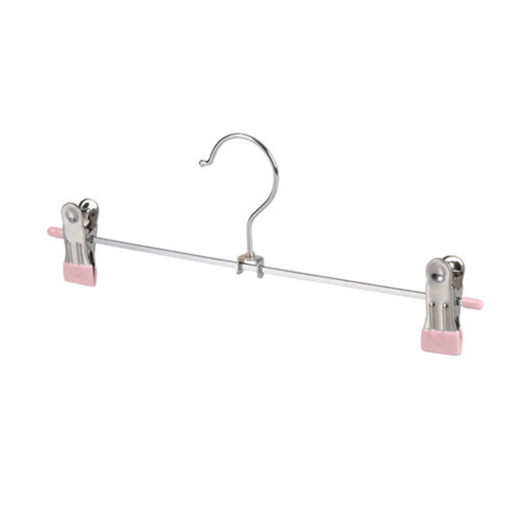 Cintre de jupe REYG en chrome solide durable avec clips roses 30cm