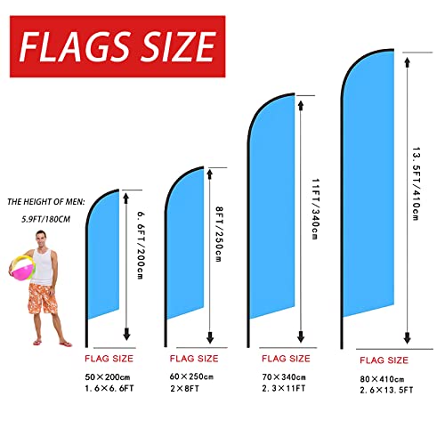 Custom Feather Flags for Business Outside Advertising Personalized Swooper Flag Banner (Only Flag) Customized Logo Text Design Double Sided Store Sign Open