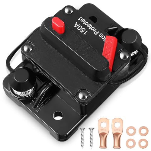 Disjoncteur marin CC 150A réarmable avec vis pour circuits auto et bateaux