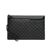 Men's Clutch Wrist Hand Grip Bag High-end Business Men's Fashion Printed Pu Large Capacity Commuter Leisure Handbag Advanced Sense (Large)