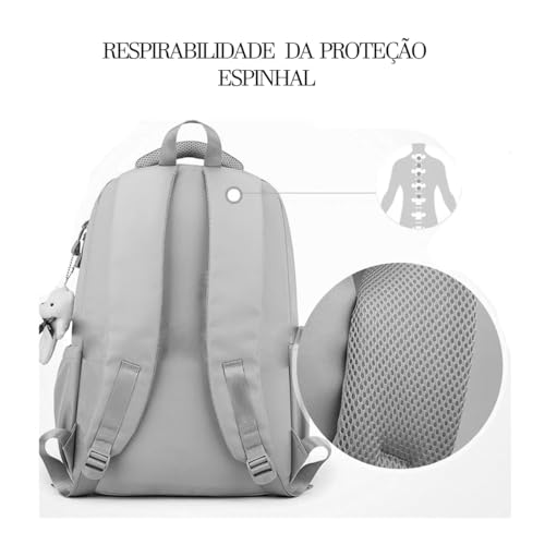 Mochila Fofa Feminina De Costas Bolsa Impermeável Escolar Leve Escolar Viagem Trabalho Faculdade Pas
