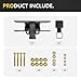 YZONA for Jeep Wrangler Tow Hitch Trailer Kit with 4-Pin Wiring Harness Compatible with 2007-2018 Jeep Wrangler JK JKU Hitch Receiver with Cover, 2 Inch Rear Bumper Towing Combo (2/4 Doors Unlimited)
