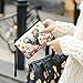 Peacoblue Original Designs Coin Purse for Women Girls Elephant and Flowers 2 Packs Change Purse with Zipper, Durable and Soft Canvas Wallet Pouch for Travel, Gift