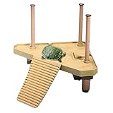 【Diseño flotante automático】El muelle de tortugas es una plataforma de calentamiento con pilones de soporte que succionan hasta el fondo del tanque para mantenerlo en su lugar mientras el muelle flotante sube con el nivel del agua.