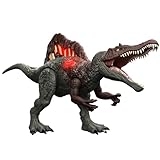 マテル ジュラシックワールド(JURASSIC WORLD) ダメージ！ひかる スピノサウルス 子供向けフィギュア 恐竜 おもちゃ 全長:約55cm 4歳から グリーン HXF62