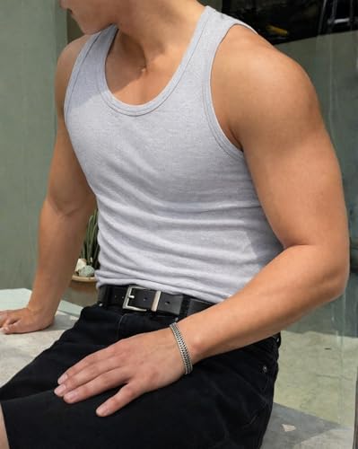 Image of Rockwell Men's Premium Cotton Vest - Sleeveless Gym Undershirt | Breathable, Stretchable & Skin-Friendly Innerwear for Everyday Comfort | 002