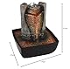 Agora-Tec® Wasserspiel & Zimmerbrunnen AFIYA mit LED Beleuchtung im Wassersprudel, sehr angenehmer leiser Wasserlauf 21 cm hoch