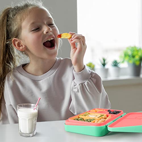 Caperci Mermaid Kids Bento Lunch Box - Leakproof 6-Compartment Children's Lunch Container With Removable Compartment - Ideal Portions For Ages 3 To 7, Bpa-Free Materials #TOP5