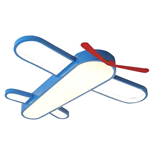 Preisvergleich Produktbild JYDQM Deckenleuchte, Kinderzimmer Schmiedeeisen Deckenleuchte LED-Deckenleuchte Schlafzimmer Moderne minimalistisches Blau Flugzeug Licht