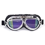 Motorcycle Goggles Vintage Pilot Style Cruiser Scooter Goggle Outdoor Sand Goggles Bike Racer Cruise