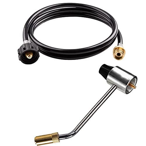 MOFLAME - Manguera adaptadora de propano de 6 pies, convertidor de 1 a 20 libras para estufas de propano Coleman, estufas Fold N Go para conectar 5 a 20 libras, tanque de propano...
