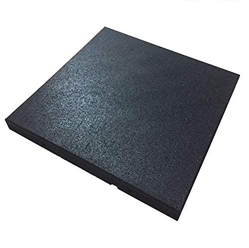 Body Tech Black Interlocking Floor Tiles with 10 mm Thickness for Gym and Home (20x20-inch)