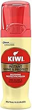 Kiwi Shoe Shine Liquid, Instant Shine & Protect Tube with Applicator Brush for Neutral Shoes, 75 ml, Neutral Shoe Polish