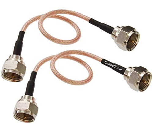Câbles coaxiaux fins RG179 de 15 cm pour dissimuler proprement les connexions d'antenne et de TV murale