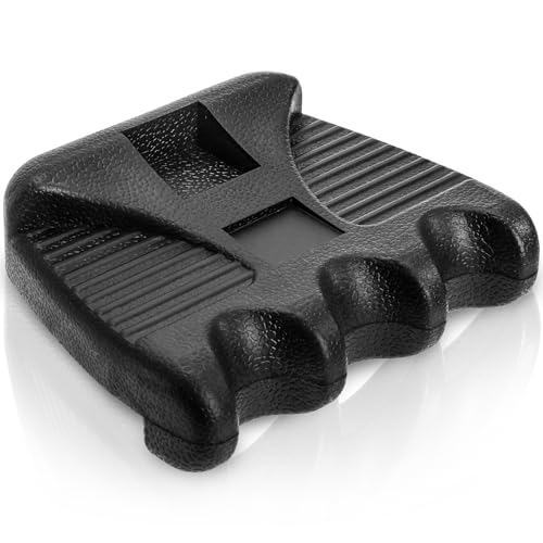 Eorbow Soporte para tacos de billar de 3 agujeros, soporte portátil con peso para palo de piscina, soporte antideslizante para mesa, mini estante para tacos de billar con soporte para tiza