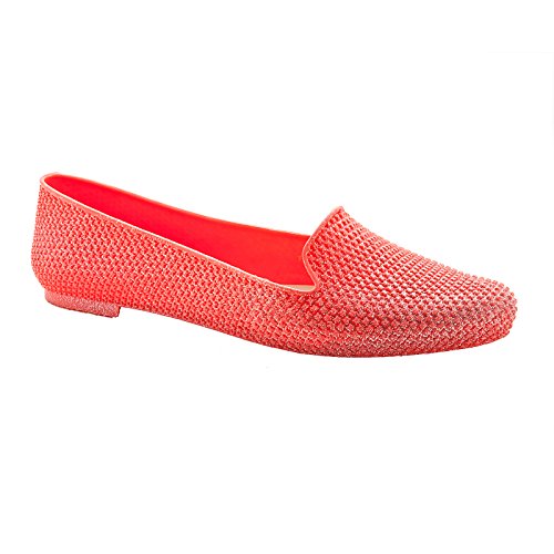 Easos Geal Women Ladies Flat Jelly Ballet Print Comfortable Shoes A318