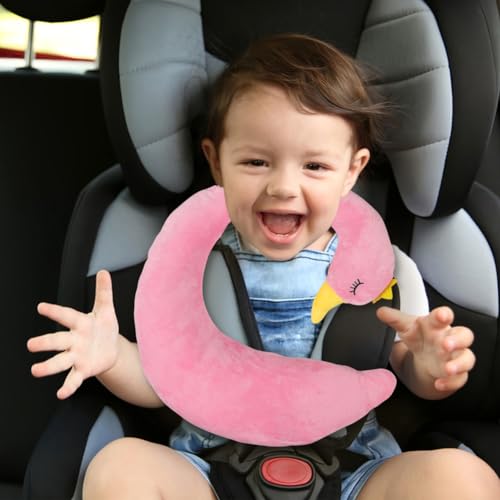 Image of Car Travel Pillow for Kids Car Seat Pillow Cute Cartoon Travel Pillow Cushion Breathable Head and Body Support Pillow for Sleeping Travel Neck Rest