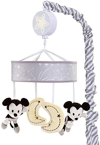 Lambs & Ivy Disney Baby Mickey Mouse Musical Baby Crib Mobile, Gray/Yellow , 27x8.5x8.5 Inch (Pack of 1)
