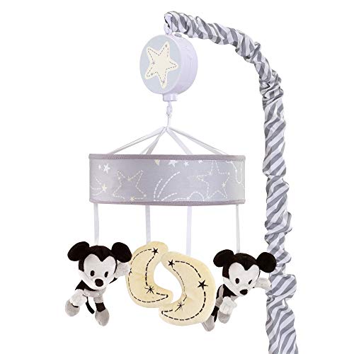 Image of Lambs & Ivy Disney Baby Mickey Mouse Musical Baby Crib Mobile, Gray/Yellow , 27x8.5x8.5 Inch (Pack of 1)