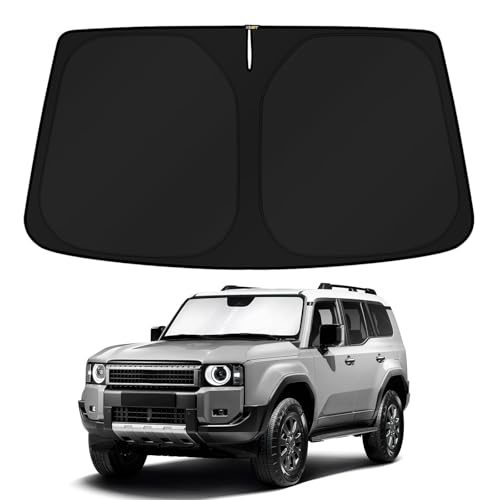 Image of KUST Windshield Sun Shade for 2024 2025 2026 Toyota Land Cruiser Accessories Custom Fit Full Covered Sunshade Block UV Rays Keep Your Car Cooler