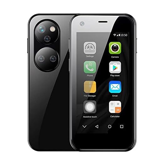 Hipipooo Super Small Mini Smartphone 3G Network 2.5 Inch Mini Phone 1GB+8GB Quad Core Dual SIM Android The World's Smallest Unlocked Kids 3D Glass Pocket Cellphone (Black)