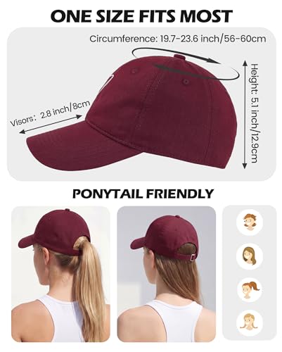 Image of American Trends Womens Baseball Caps Cute Heart Dad Hat, Adjustable Cotton Unisex Cap for Workout, Golf & Everyday Wear