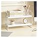 KAJHSTLOZ Desktop 2-Tier Storage Rack, Desk Shelf Organizer for Home Office, Small Tabletop Bookshelf for Study Room and Workspace(White)