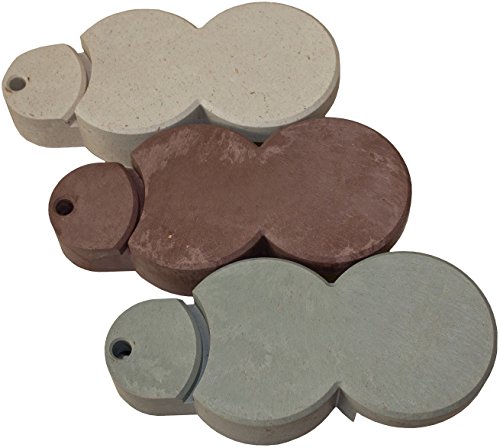 Bio-Rasenkante RKS-GRANITGRAU-SET 1 Rasenkantensteine, 22 x 10 x 5,5 cm, granitgrau