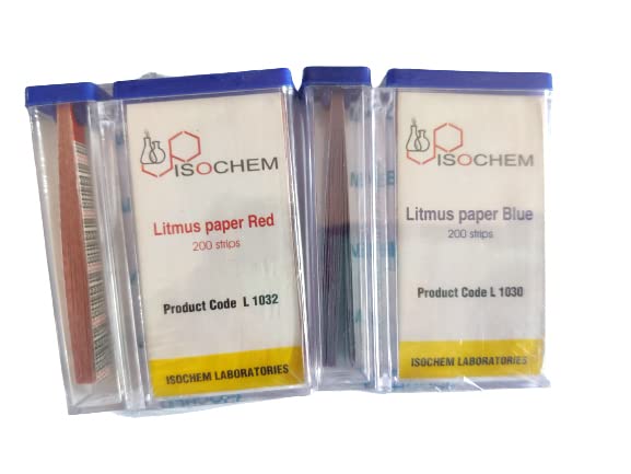 ISOCHEM Litmus Paper (Blue and Red, 200 x 2 Strips) for Testing Acid and Base Solution for Laboratory-image-16