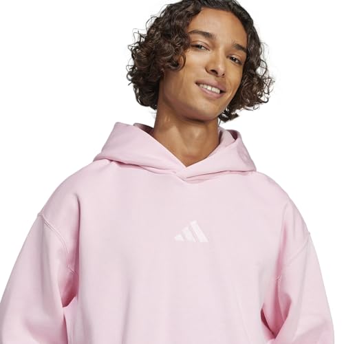 adidas Men's Size All SZN Fleece Loose Hoodie, True Pink, Large Tall4