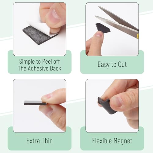Image of Mr. Pen- Self Adhesive Magnet Square, 150 pcs, Flexible and Extra Thin | 0.8 inchx0.8 inch, Magnetic Square with Adhesive Backing, Perfect for Crafts, DIY Projects & Decorative Magnet