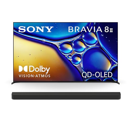 Image of Sony BRAVIA 8 II 65-Inch 4K QD OLED Smart TV (K-65XR80M2) & BRAVIA Theater Bar 9 Soundbar (HT-A9000) with 13 Speakers Bundle