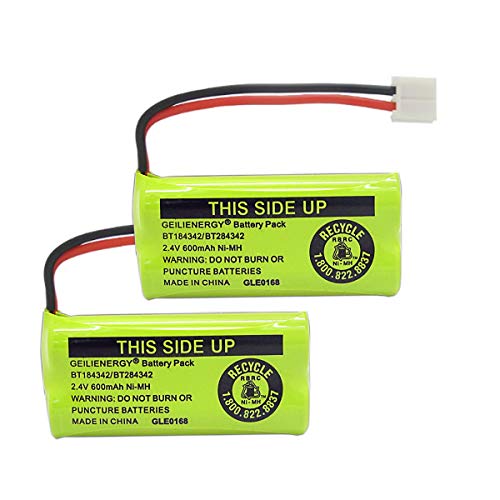 GEILIENERGY 2.4V Rechargeable Batteries Compatible with AT&T/Lucent BT18433 BT184342 BT-18433 BT-184342 BT-28433 BT-284342