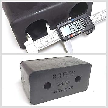 1x Buffers USA Molded Rubber Bumper Dock Buffer 6x3x3 for Chassis/Trailers/Truck/Flatbed/Reefer with Steel Washer (4502-1276)