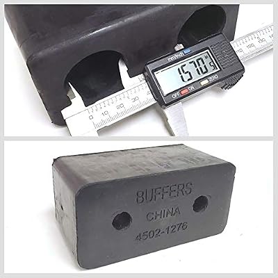 1x Buffers USA Molded Rubber Bumper Dock Buffer 6x3x3 for Chassis/Trailers/Truck/Flatbed/Reefer with Steel Washer (4502-1276)
