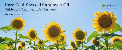 Image of Praakritik Organic Sunflower Oil 500 ML Bottle (Pack of 3)