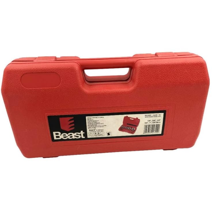 SIO Juego Terrajas para Roscar en Pulgadas 1/4"–5/4" – Kit de Roscas para Tubos con Fileras y Portaterrajas – Herramienta Profesional Fontanería, Gas y Mecánica – Set 9 Piezas