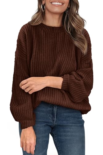 PRETTYGARDEN Fall Sweaters for Women 2025 Fashion Long Sleeve Casual Ribbed Knit Winter Clothes Pullover Jumper Tops